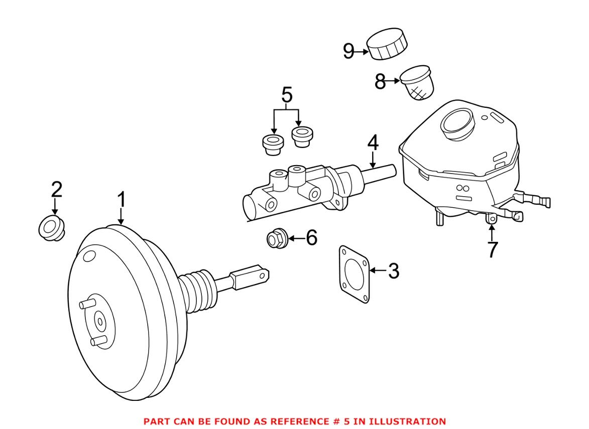 Mercedes Brake Master Cylinder Reservoir Grommet 0019984501